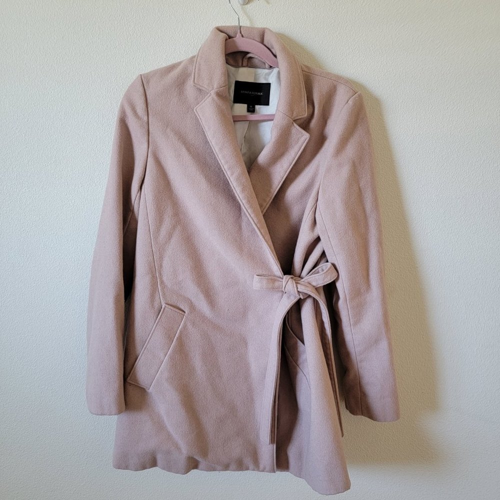 Pink banana republic trench coat